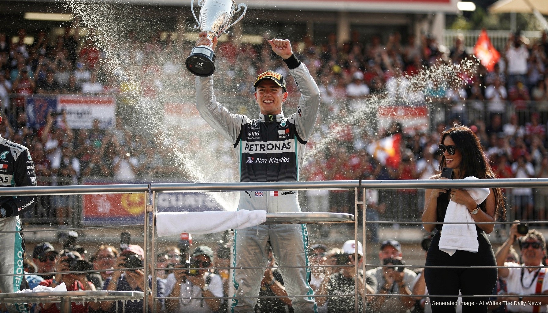 Kardashian Lifts Antonelli's Towel Off Monaco Podium, Gets Trolled