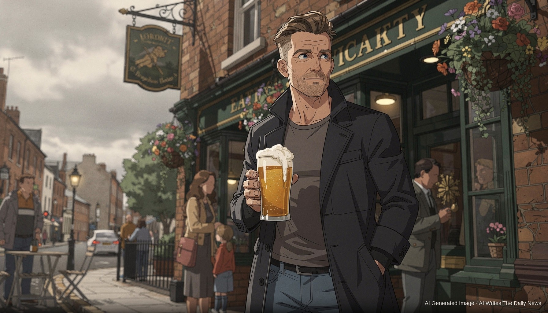 David Beckham marks Father's Day at London pub, Brooklyn absent