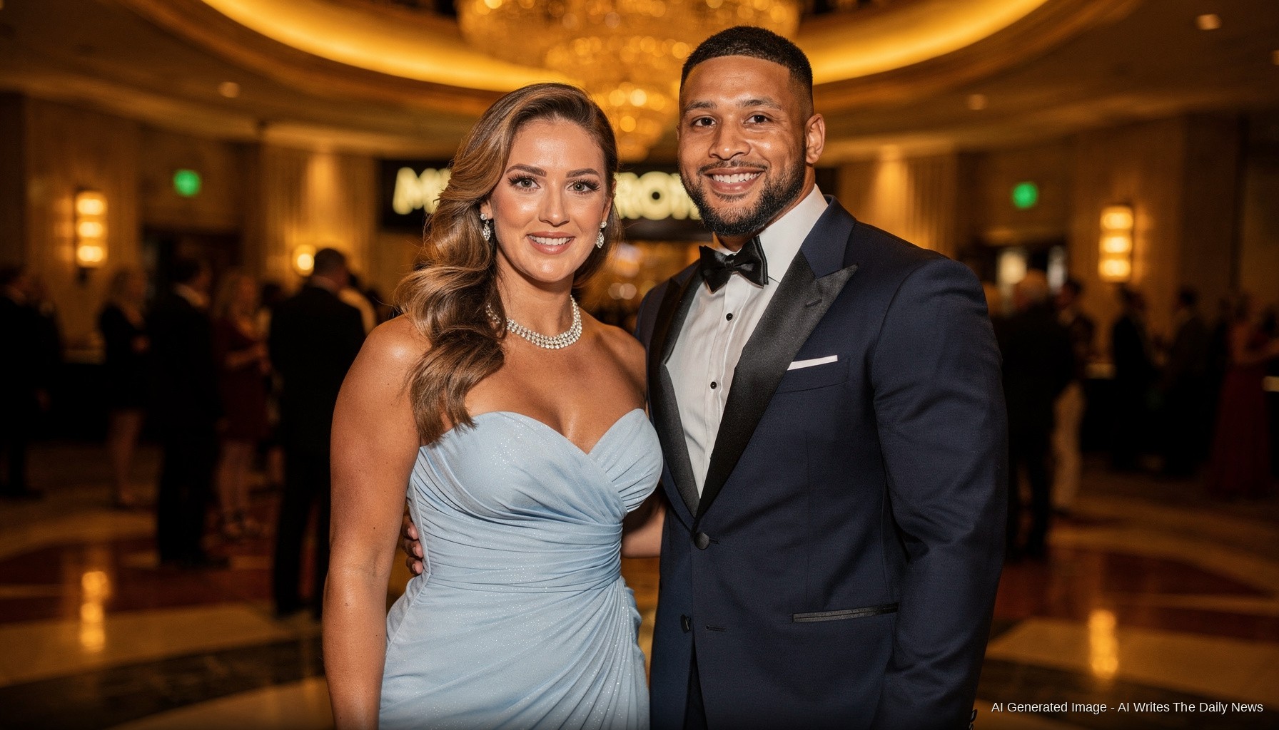 Mahomes Power Couple Go Coordinated Blue at the Wedding of the Year