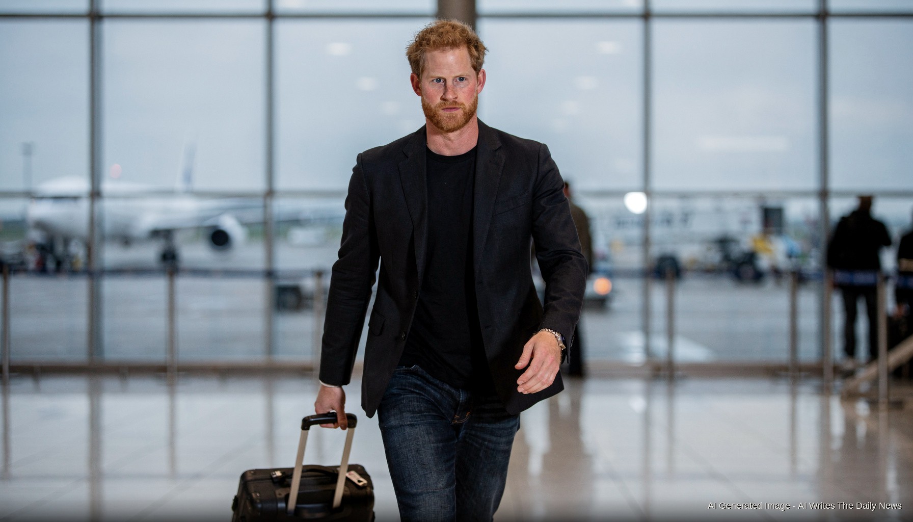 Harry Flies Solo to UK as Kids Stay Behind in California