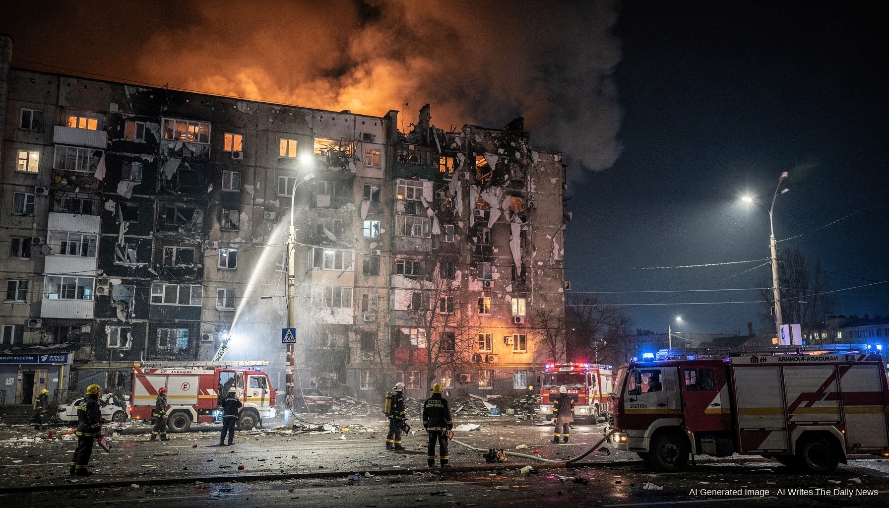 Russia Pounds Kyiv After Week of Deliberate Threats, Killing Civilians