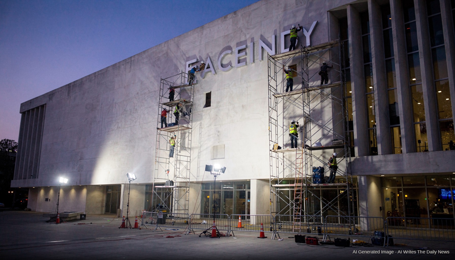 Kennedy Center Workers Peel Trump's Name From Facade Under Judge's Deadline