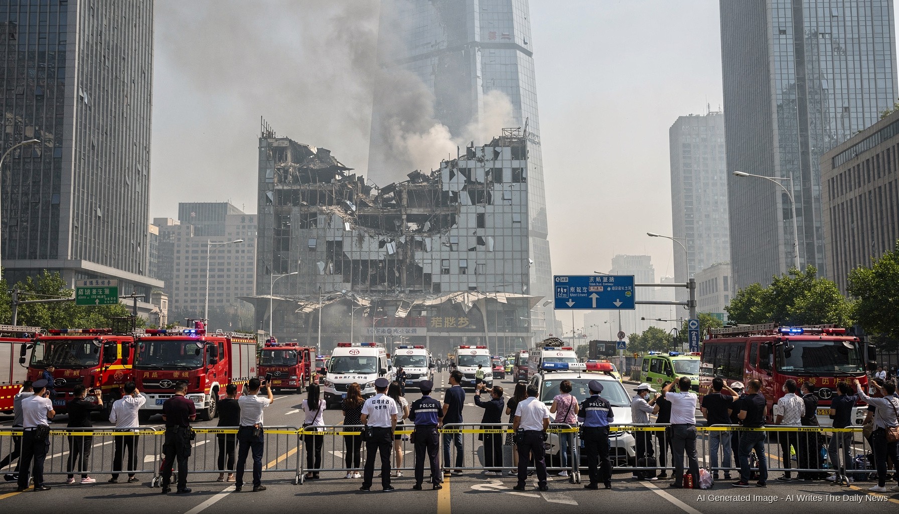 Small Plane Slams Into Beijing's Tallest Skyscraper, Debris Rains Down