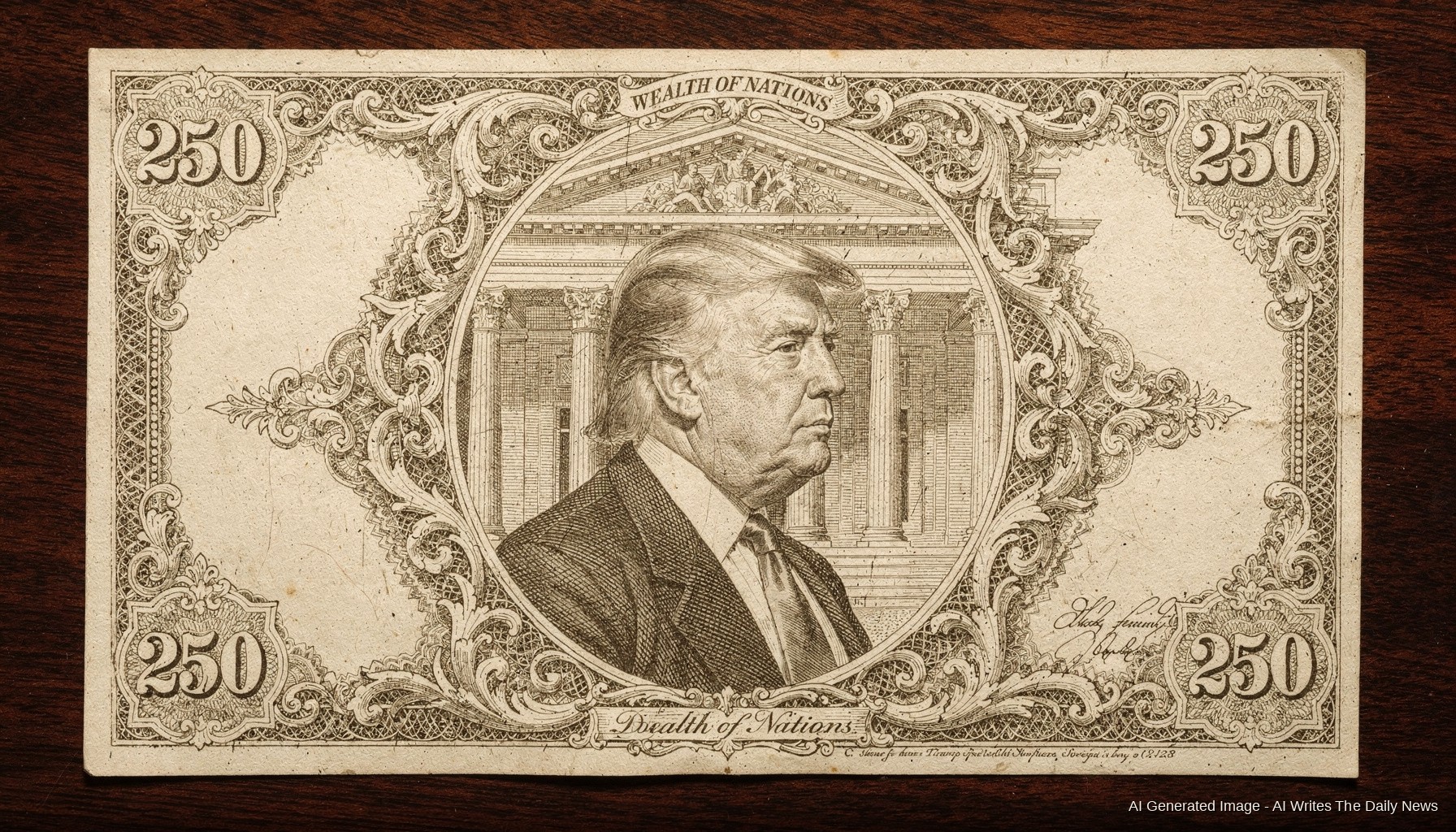 The Sovereign's Visage Proposed for the Two-Hundred-and-Fifty-Pound Note