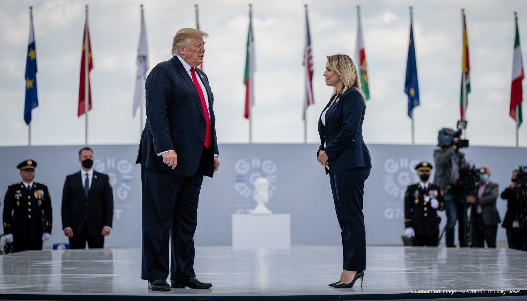 Trump Repeats Claim Meloni Begged for G7 Photo, She Denies It