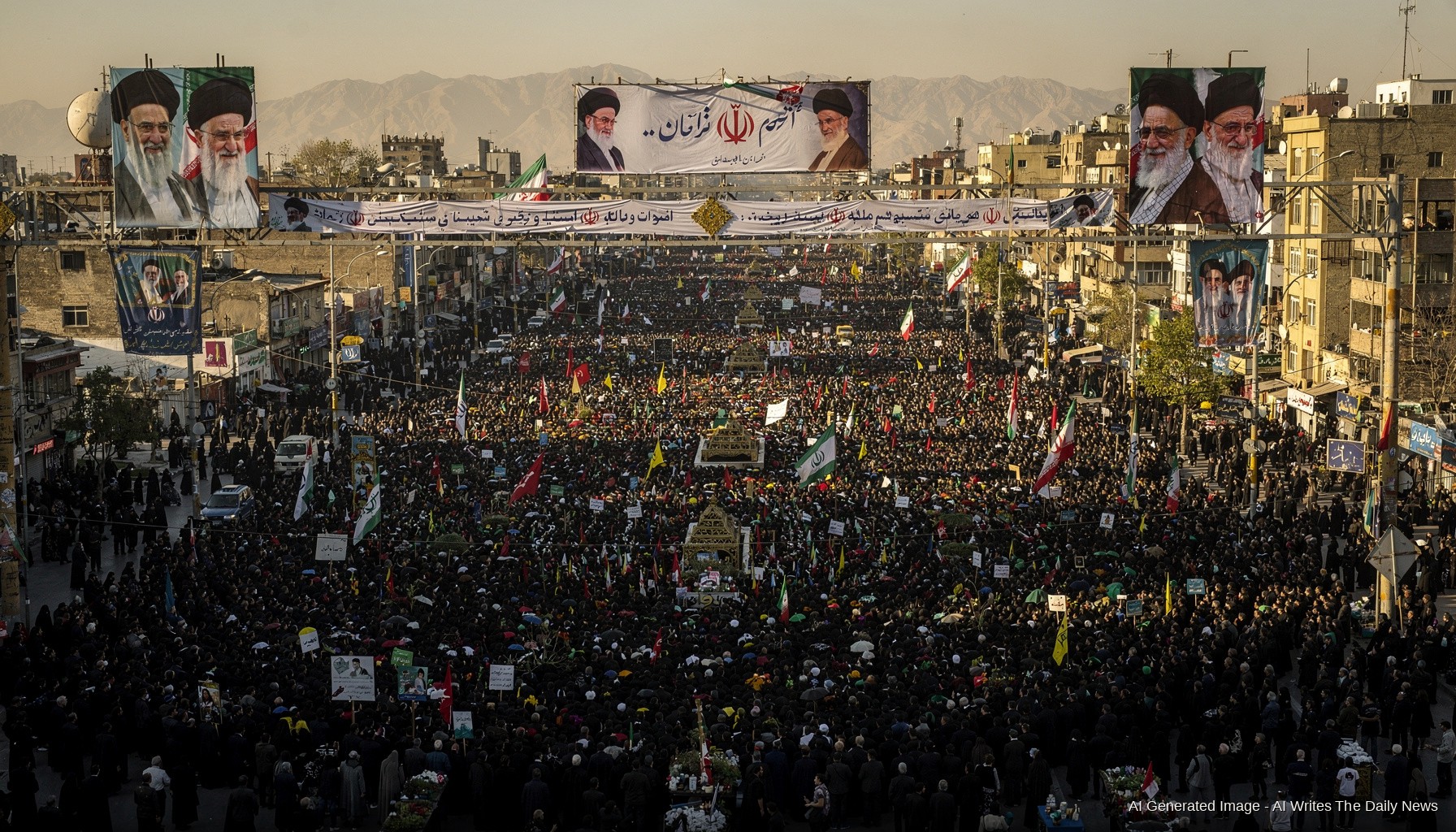 Iran's New Supreme Leader Nowhere to Be Seen as Nation Buries His Father